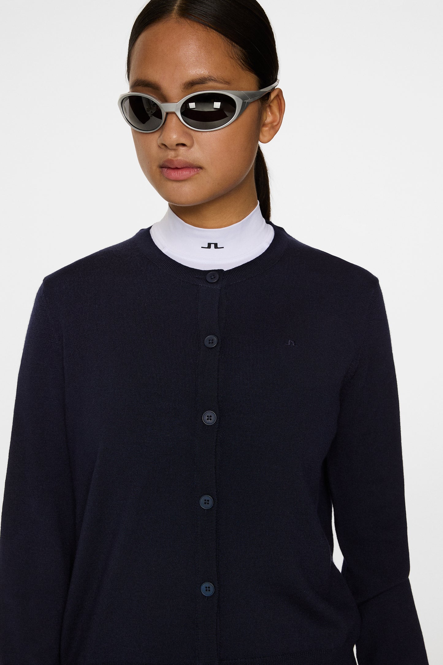 J.Lindeberg Joanna Knitted Cardigan JL Navy - Mojo Independent Store