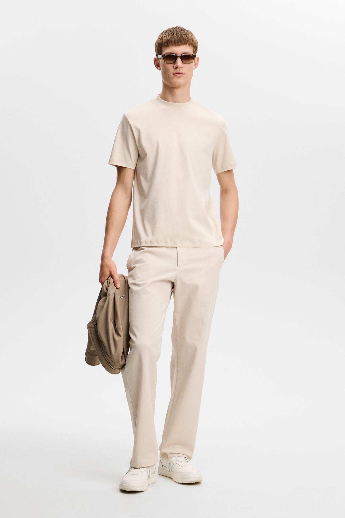 J.Lindeberg Ace Mock Neck T-shirt Moonbeam