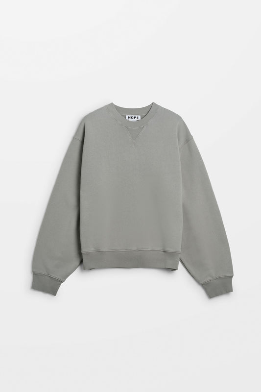 Hope Bubble Sweater Vintage Green Grey Fleece