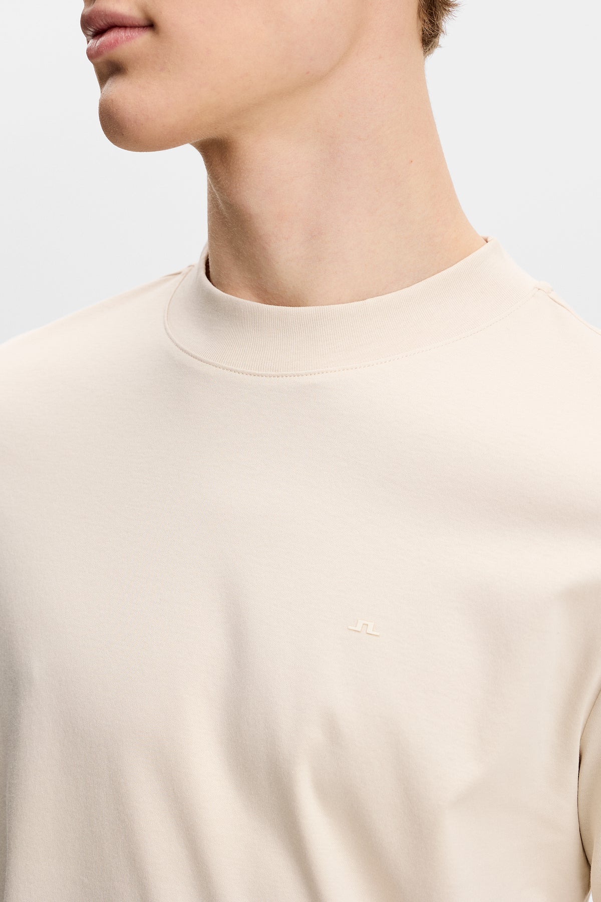J.Lindeberg Ace Mock Neck T-shirt Moonbeam