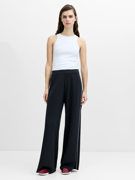 French Connection Wren Side Stripe Wide Leg Jogger Graph Grey - Mojo Independent Store