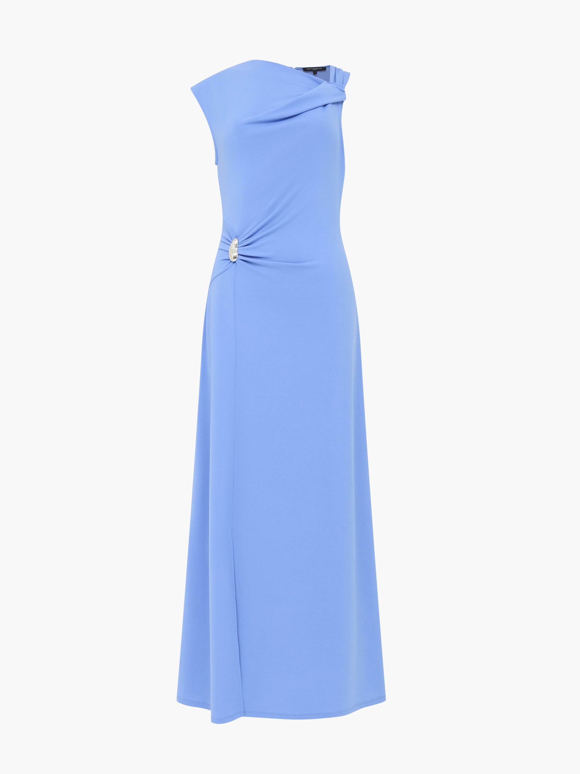 French Connection Pascha Jersey Draped Trim Maxi Dress Azure Blue - Mojo Independent Store