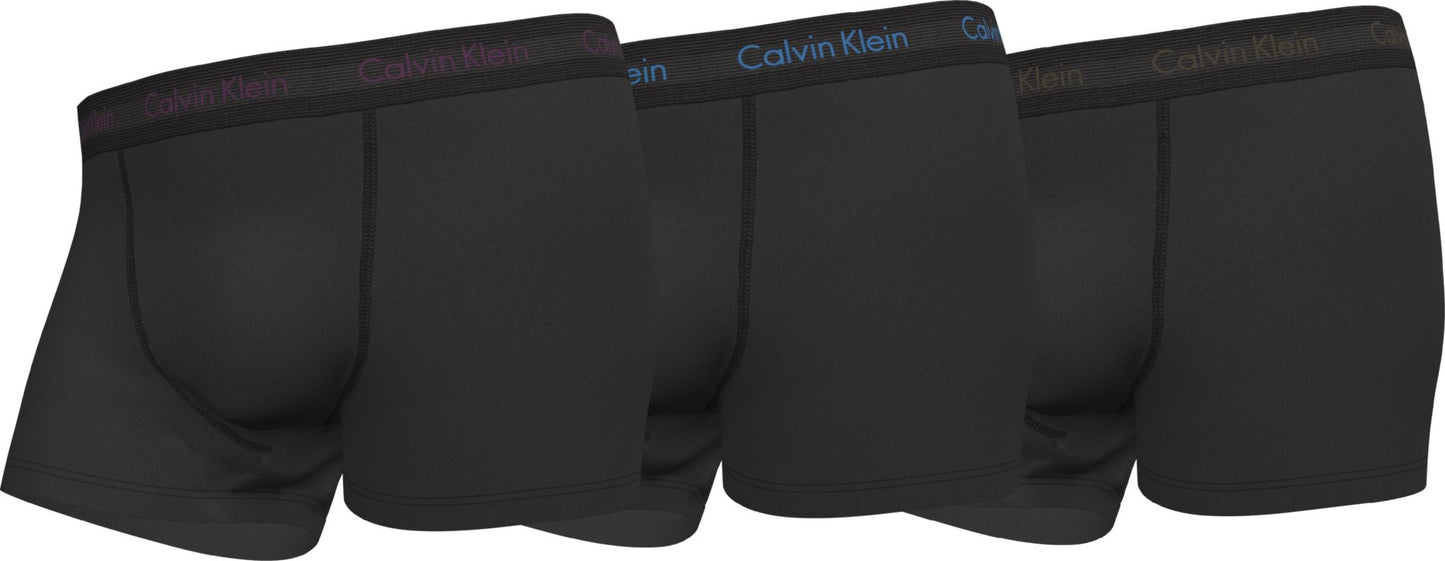 Calvin Klein 3 Pack Trunk B-purple/Active Blue/Army Logo