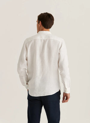 Morris Douglas Linen Shirt White