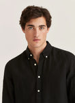Morris Douglas Linen Shirt Black