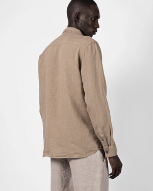 Ljung Washed Linen Shirt - Sand