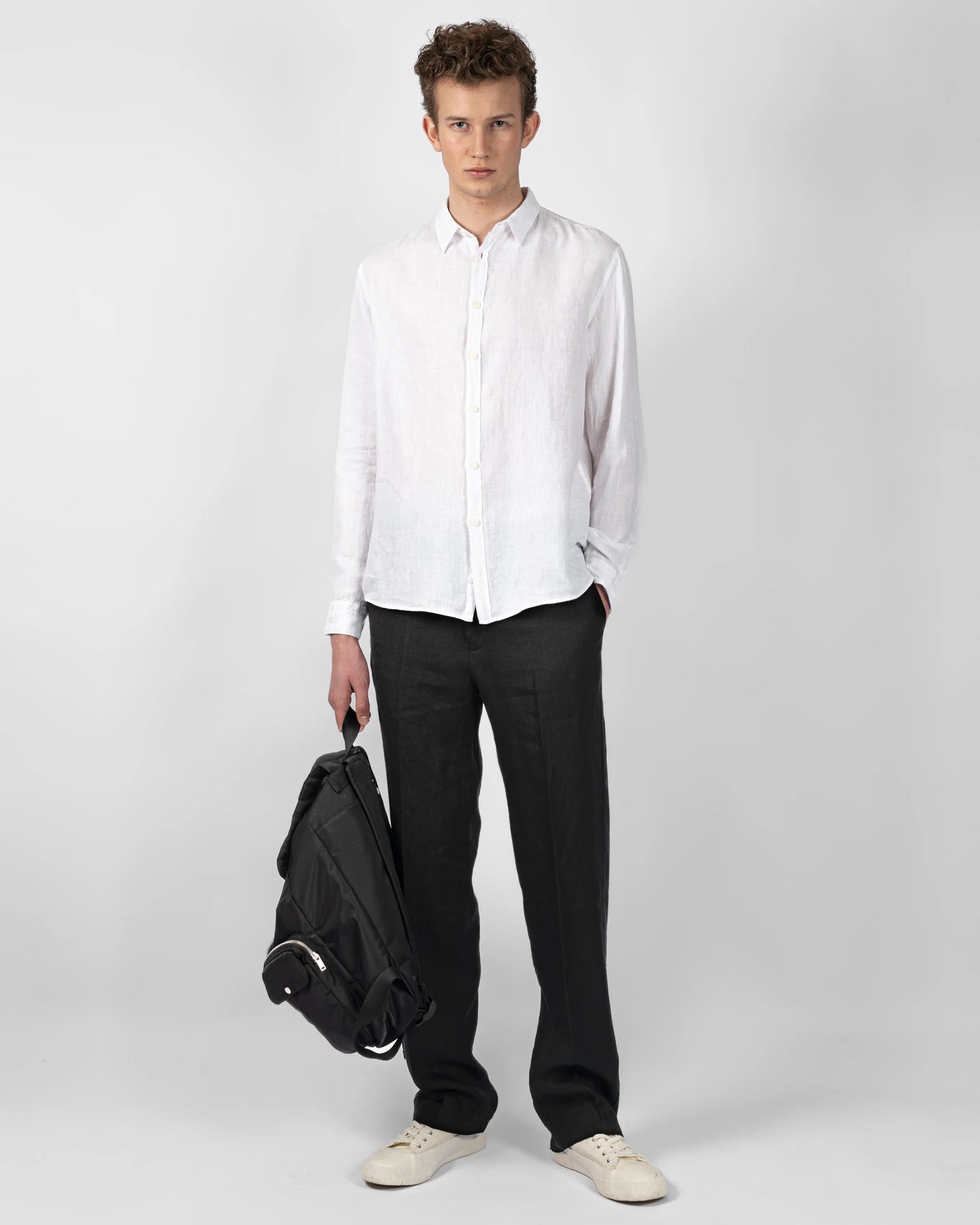 Ljung Washed Linen Shirt White