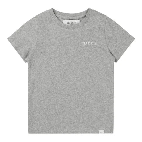 Les Deux Diego T-shirt Kids Light Grey Melange/White