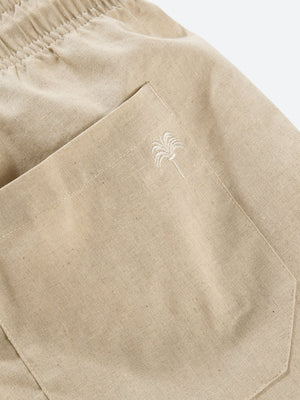 Oas Beige Linen Long Pant - Mojo Independent Store