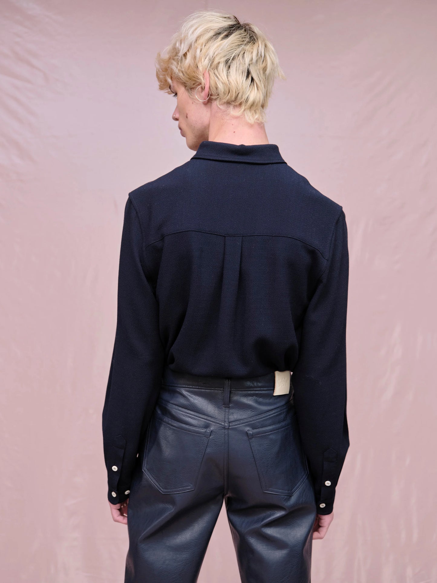 Séfr Hampus Shirt Wool Dark Navy - Mojo Independent Store