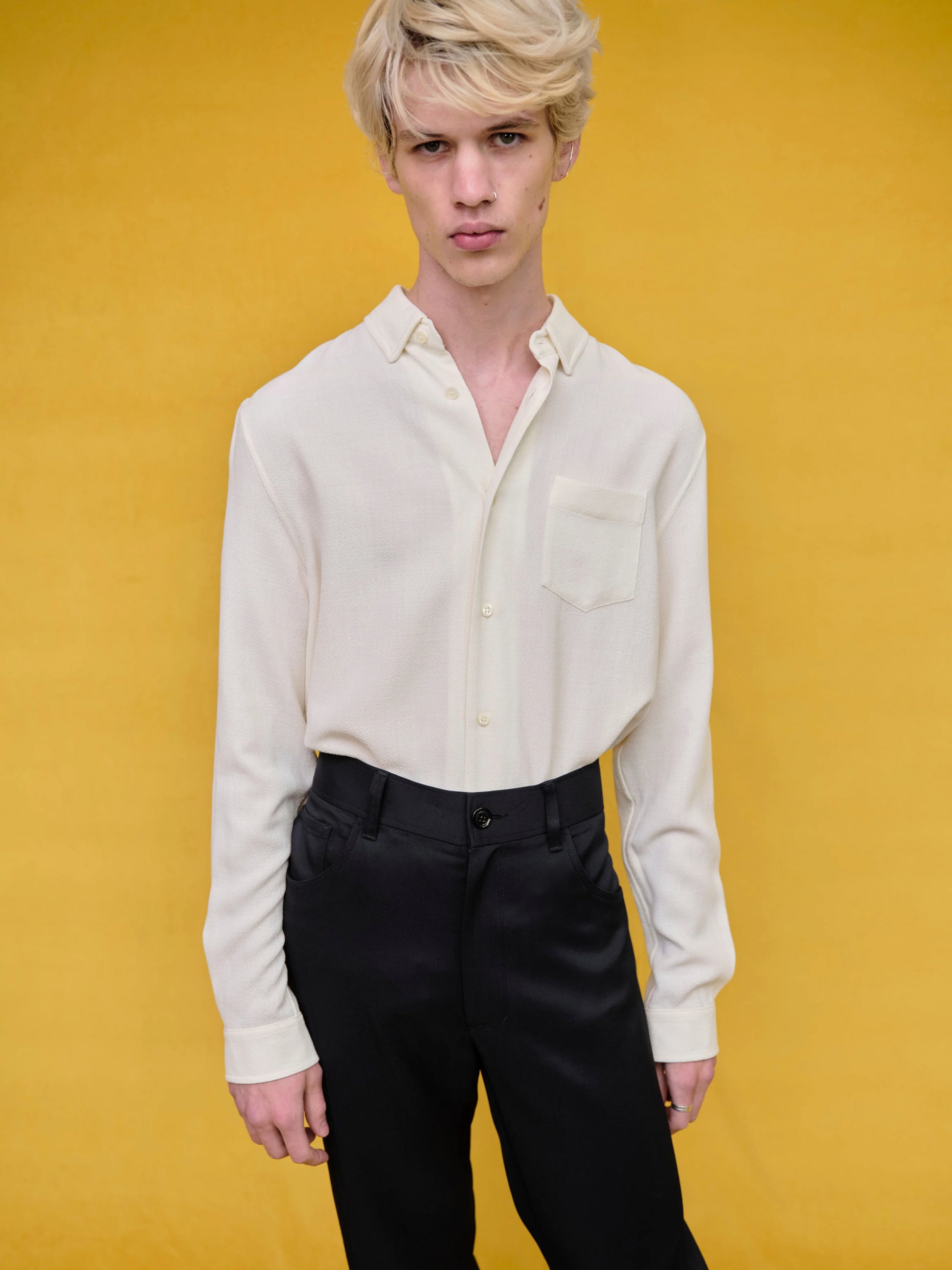 Séfr Hampus Shirt Wool Off White - Mojo Independent Store