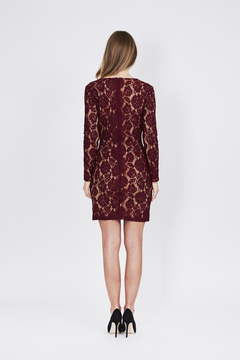 Dry Lake Mythology Dress Burgundy Lace - Mojo Independent Store