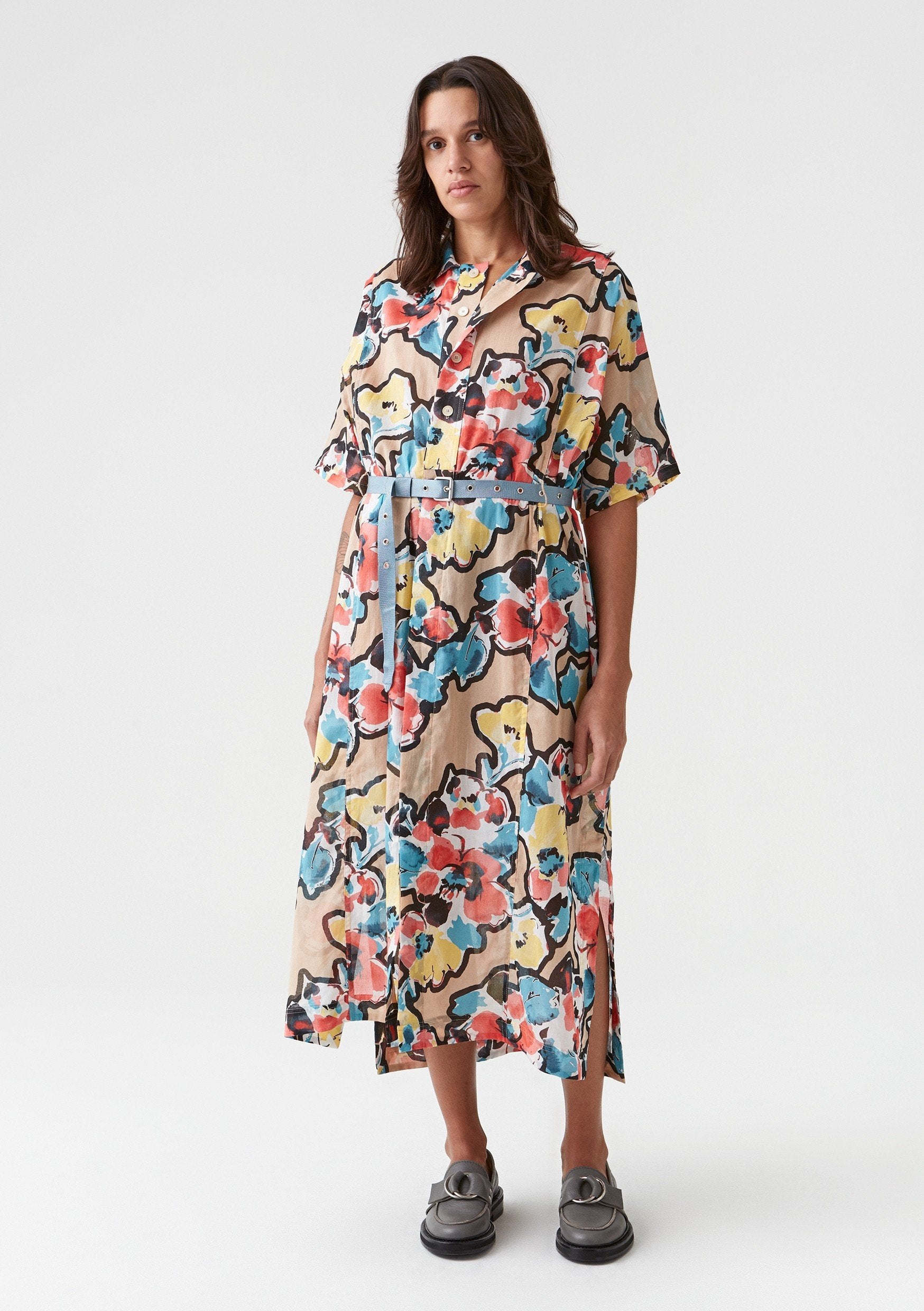 Hope Billow Dress Wave Print - Mojo Independent Store