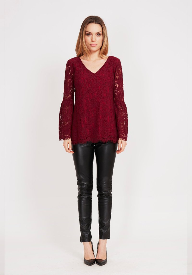 Dry Lake Enya Top Ruby Wine Lace - Mojo Independent Store