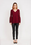 Dry Lake Enya Top Ruby Wine Lace - Mojo Independent Store