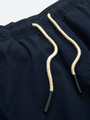 Oas Navy Linen Long Pant