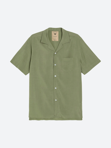 Oas Green Plain Viscose Shirt