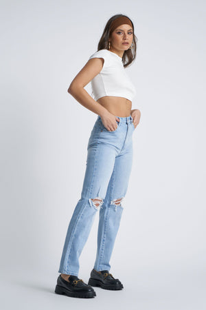 Abrand Jeans A 94 High Straight Gina Rip