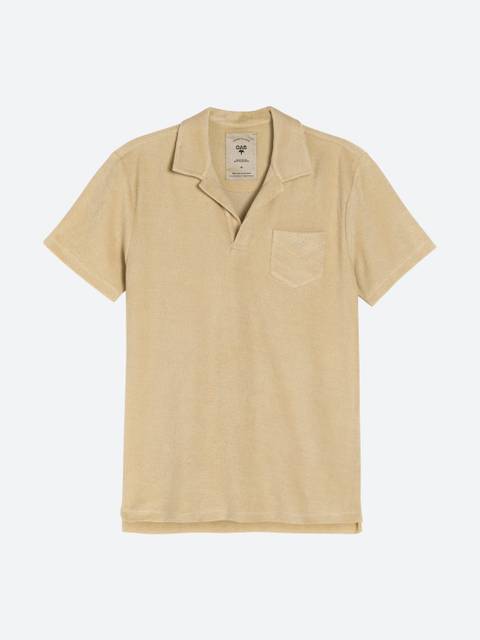 Oas Beige Polo Terry Shirt