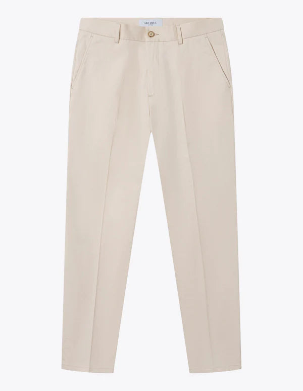 Les Deux Como Reg Cotton Linen Pants Ivory