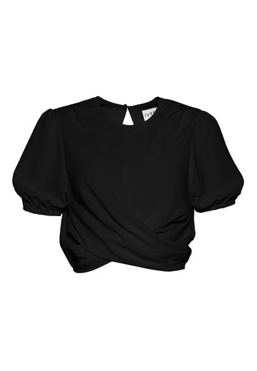 Ivyrevel Drape Front Top Black - Mojo Independent Store