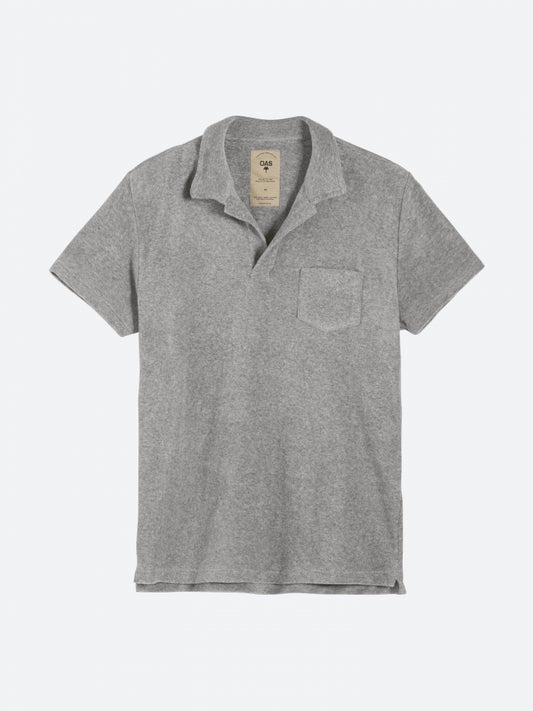 Oas Solid Grey Melange Terry Shirt - Mojo Independent Store