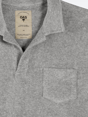 Oas Solid Grey Melange Terry Shirt - Mojo Independent Store