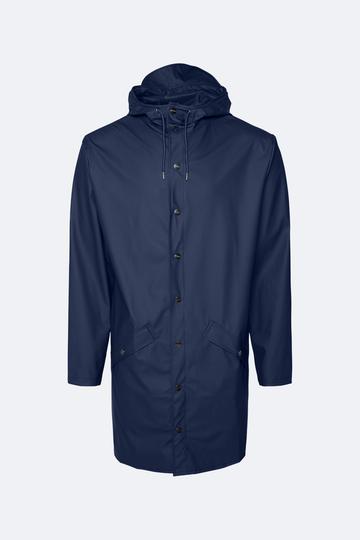 Rains Long Jacket Blue