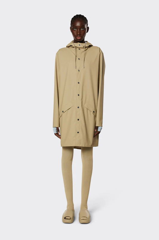Rains Long Jacket Sand