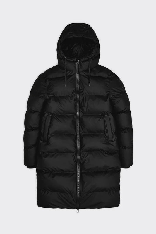 Rains Long Puffer Jacket Black