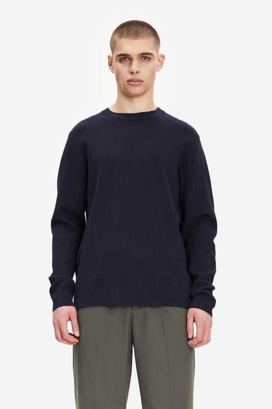 Samsøe Samsøe Gunan Crew Neck Sky Captain - Mojo Independent Store