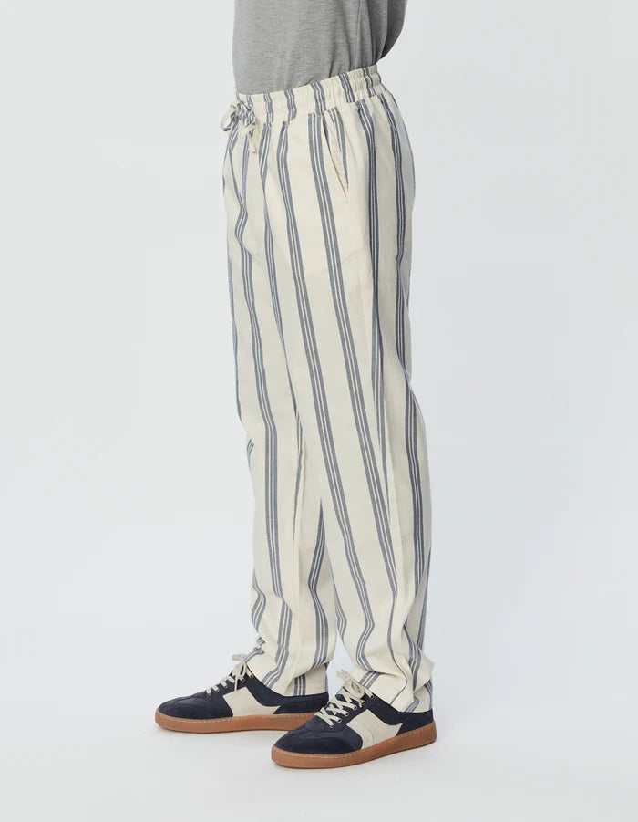 Les Deux Porter Stripe Pants Ivory/India Ink