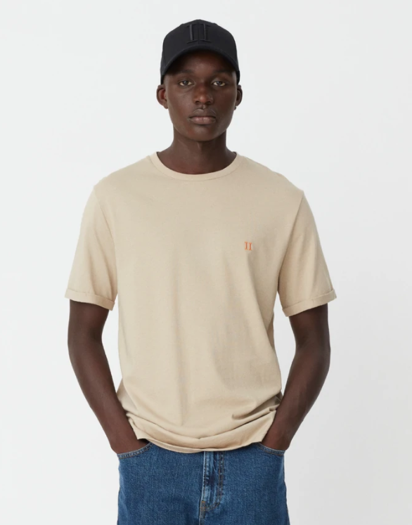 Les Deux Norregaard T-shirt Light sand melange/orange