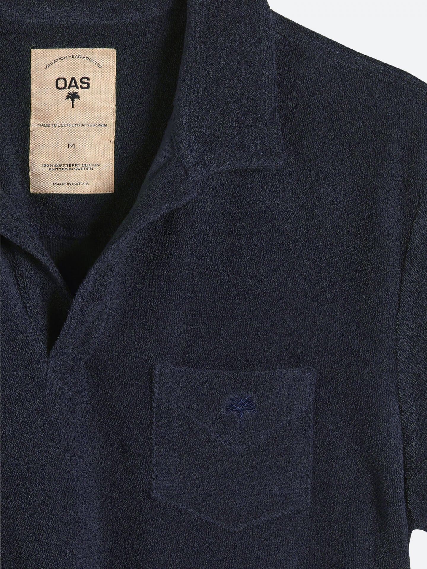 Oas Solid Navy Terry Shirt - Mojo Independent Store