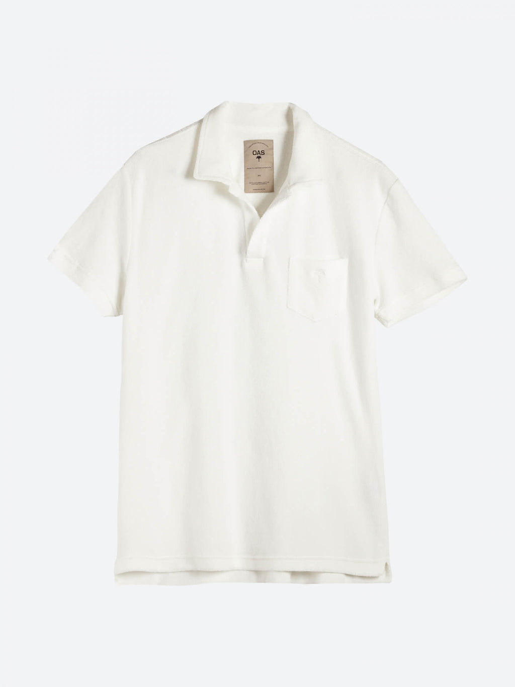 Oas Solid White Terry Shirt - Mojo Independent Store