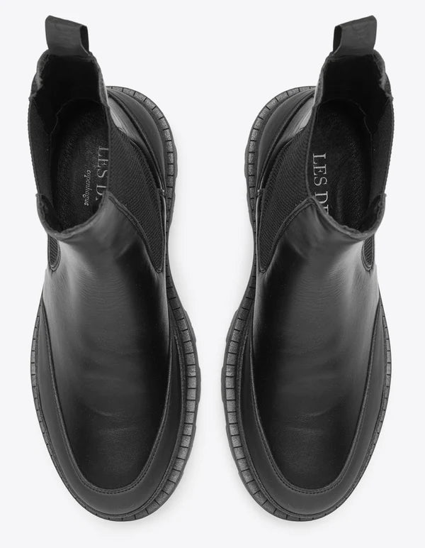 Les Deux Tanner Leather Chealsea Boot Black - Mojo Independent Store