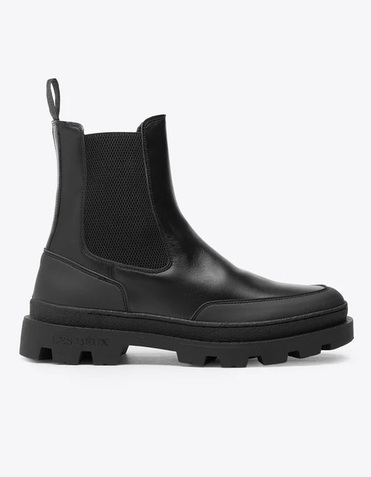 Les Deux Tanner Leather Chealsea Boot Black - Mojo Independent Store