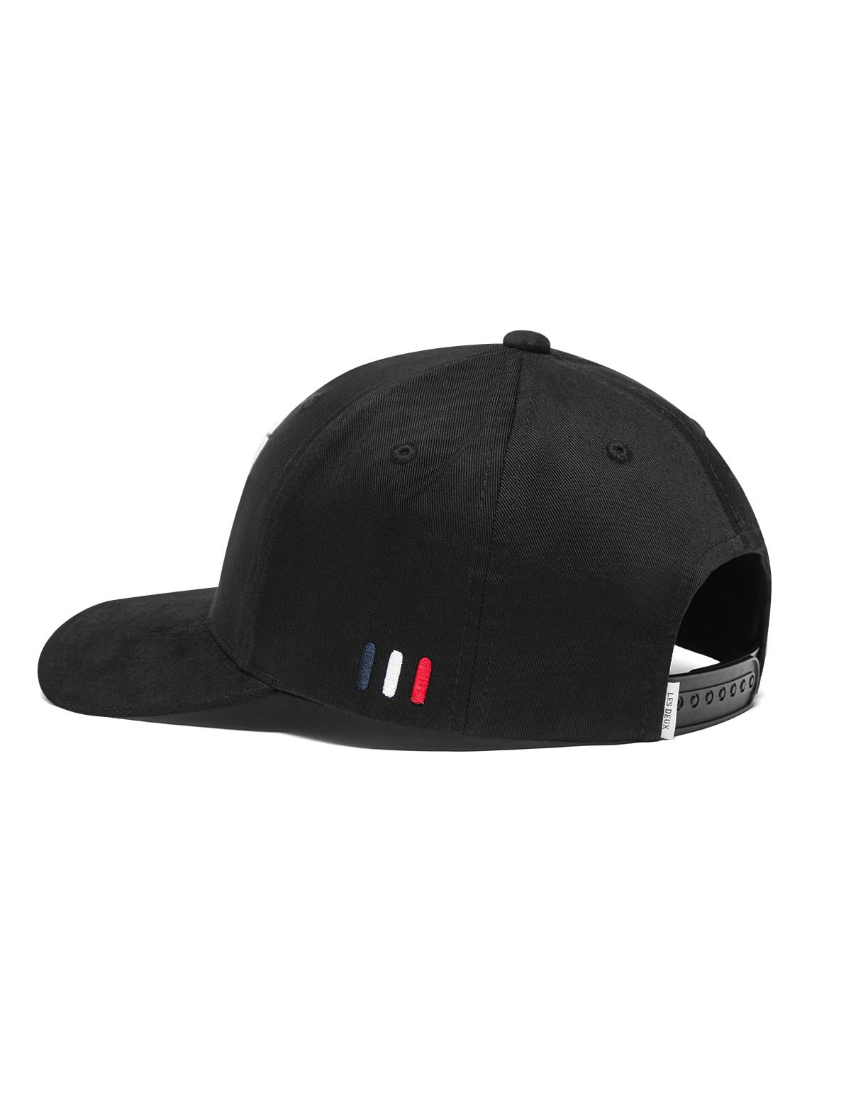 Les Deux Baseball Cap Suede II Black/White