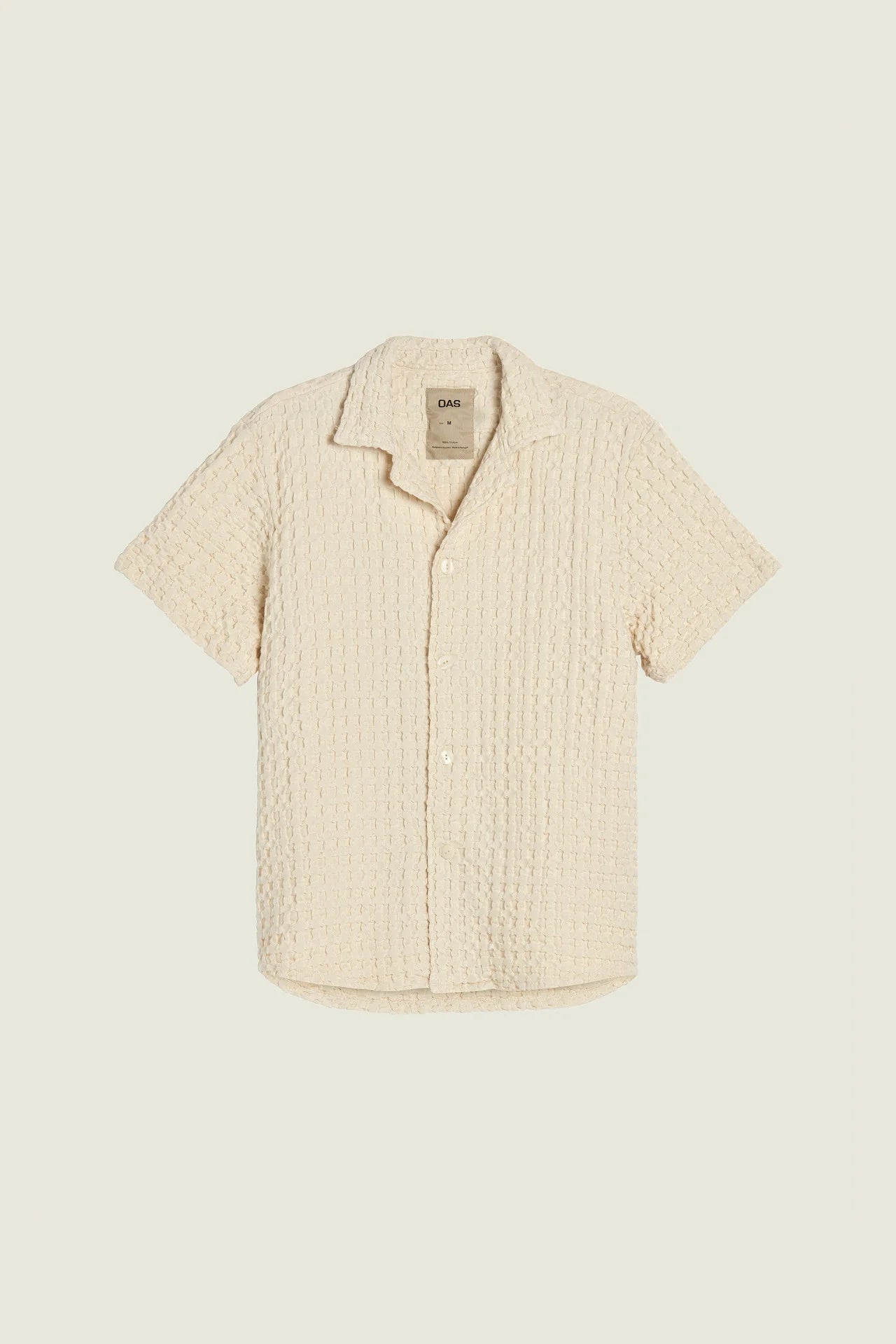 Oas Ecru Cuba Waffle Shirt