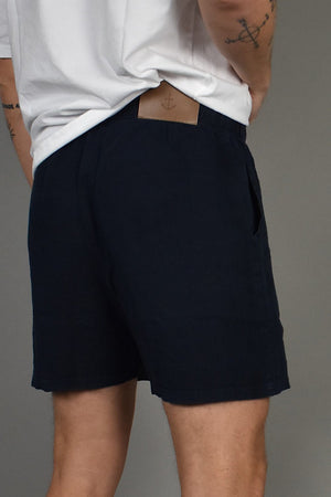 The Blue Uniform Danne Linen Short Pant Navy