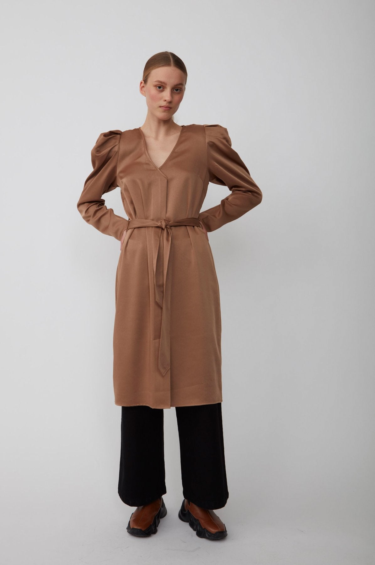 Just Female Cady Dress Walnut