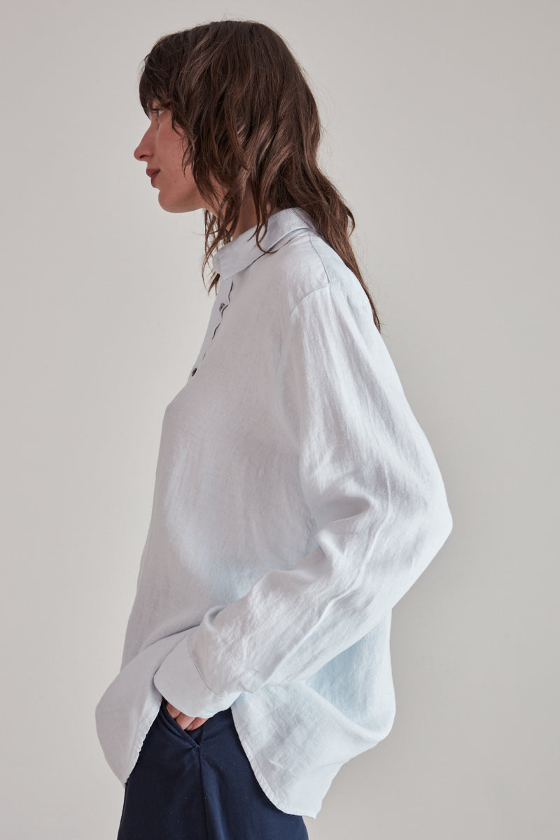 Hope Elma Edit Linen Shirt Geyser Grey Linen